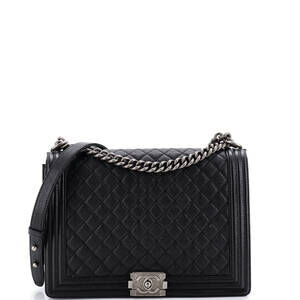 Chanel Boy Flap Bag Quilted Caviar #227306C39B